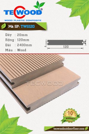 Sàn gỗ nhựa ngoài trời TecWood TWS120